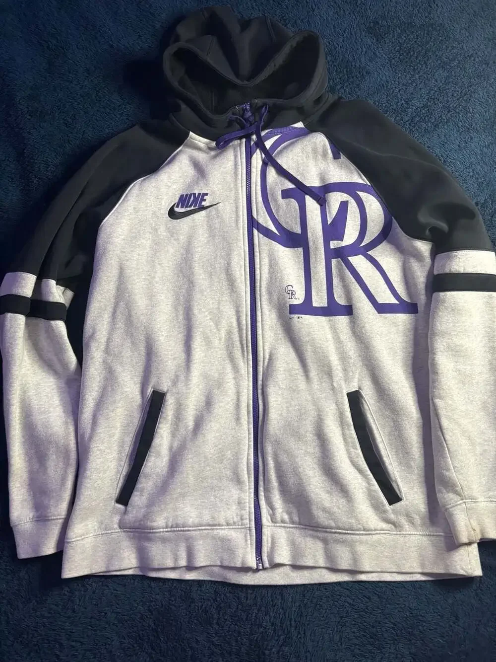 Nike MLB Genuine Merchandise Colorado Rockies Full Zip Hoodie Jacket XL
